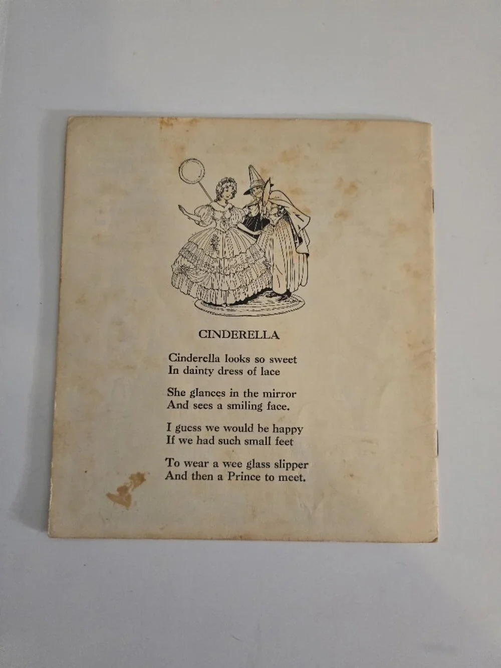 Vintage 1934 Cinderella Book Platt & Munk Illustrated Fairy Tale Childrens Story